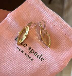 Kate Spade Gold Plated Chandelier Earrings SPARKLING CRYSTAL Topaz Kahina DROP