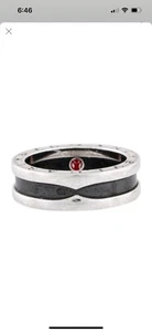 Bulgari Save The Children Ring Enamel Sterling Silver Size 6 - Picture 1 of 1