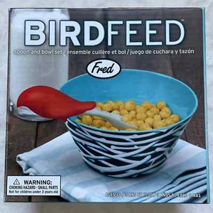 Fred Bird Feed Bowl and Spoon Set - Picture 1 of 8