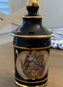 Limoges Cobalt Blue Beautiful Made In France Container With Lid - Picture 1 of 15