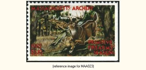 HALFPRICEHUNT Massachusetts Archery Stamp 1982 $5.10 - Image 1 of 1