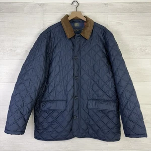 Brooks Brothers Paddock Diamond Quilted Coat Navy Blue Men’s Size 2XL Thermore - Picture 1 of 17