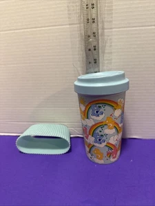 Blue Reusable Mug Care Bears 16oz Travel Tumbler Used - Picture 1 of 9