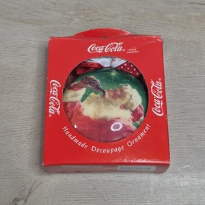 Enesco: Coca-Cola - Handmade Decoupage Santa Claus - 560995 - Holiday Ornament - Bild 1 von 6