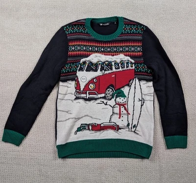 Travis Mattthew Ugly Christmas Sweater Men's Size M Light Up Volkswagen Bus Golf - Image 1 of 4