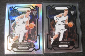 KYLE FILIPOWSKI 2-CARD RC LOT 2024 Pan. Prizm DPs SILVER/Base #28 DUKE/JAZZ RC - Picture 1 of 2
