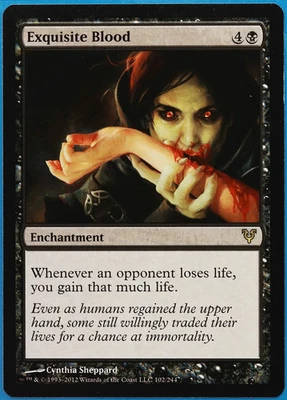 Exquisite Blood Avacyn Restored NM Black Rare MAGIC CARD (ID# 507591) ABUGames - Image 1 of 2