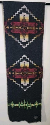 Pendleton Cuatro Esquinas 100% Lana Bufanda 76" x 12" más 1/2" Flecos Hecho en Italia Foto 1 de 4