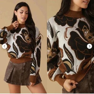 Suéter estampado floral Flying Tomato tamanho G - Imagem 1 de 4