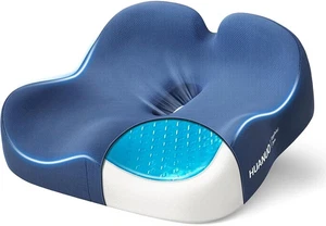 HUANUO Ergonomic Seat Cushion, Memory Foam Cooling Gel Office Chair Cushion for - Picture 1 of 8