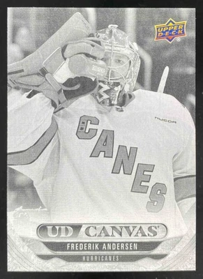 Frederik Andersen 2024 Upper Deck Extended Series Black & White #C312 Hurricanes - Image 1 of 4