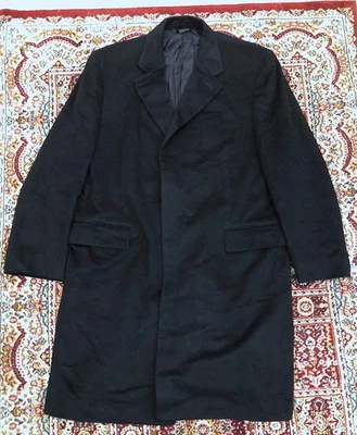 YSL Saint Laurent Mens L 52 Large Bleu Double Breasted Loro Piana Cashmere Wool - Image 1 of 4