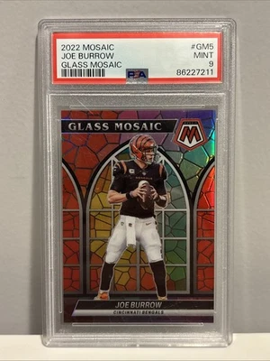 2022 Glass Mosaic Joe Burrow PSA 9 # GM-5 - Bengals - Image 1 of 2