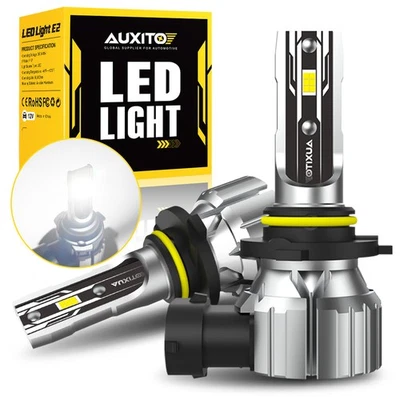 AUXITO 2X 9005 LED Headlight Bulb Kit Hi/Low Beam 60W 45000LM Super  White 6500K Foto 1 de 4