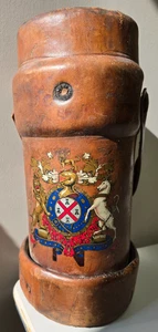 Royal Navy English leather Cordite Carrier - No 65 III R/|\L - Picture 1 of 10