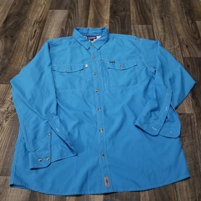 Patagonia Sol Patrol II Fishing Shirt Mens Size XL Blue Long Sleeve Vented - Image 1 of 4