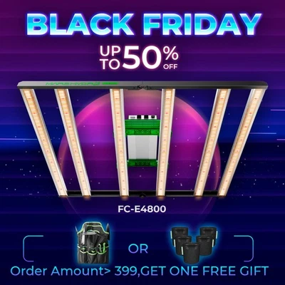 Barra de luz de crecimiento LED MARS HYDRO Smart FC-E4800 480W espectro completo 4x4 pies regulable Foto 1 de 4