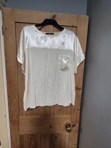 V by Very Cream Satin finish Cotton Top Size: 24 - Picture 1 of 4