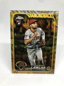 2024 Topps Gilded Collection Jordan Lawlar #149 Gold Wave Refractor /75 Rookie - Picture 1 of 2