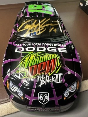 Jeremy Mayfield 1/24 2005 #19 Mtn Dew Pitch Black 2 Autographed - Image 1 of 3