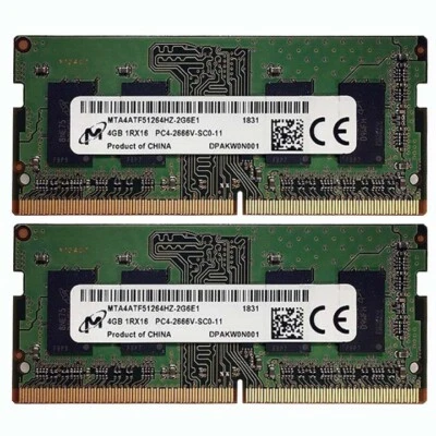 Micron 4GB DDR4 PC4-21300 2666MHz 260pin SODIMM Memory RAM PC4-2666V-SC0-11 x2 - Image 1 of 3