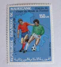 REPUBLIQUE ISLAMIQUE de MAURITANIE, COUPE DU MONDE DE FOOTBALL ITALIA 90 - 150UM