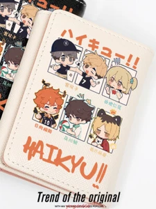 Haikyuu!! Anime Black/White Cute PU Leather Purse Short Wallet Gift - Picture 1 of 9