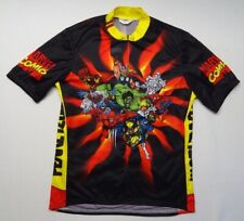 Pearl Izumi L 3/4 Zip Marvel Superheroes Comics Cycling Jersey VTG Made in USA