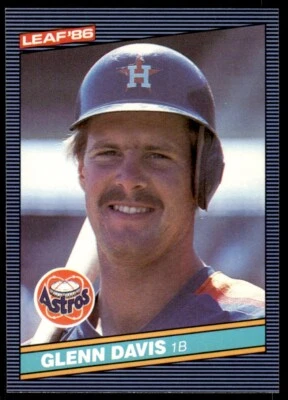 1986 Leaf Baseball Card Glenn Davis Houston Astros #175 - Image 1 of 2