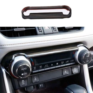 Panel Decor Wood Grain Console AC Switch Control Black For 2019-2023 Toyota RAV4 - Imagen 1 de 5