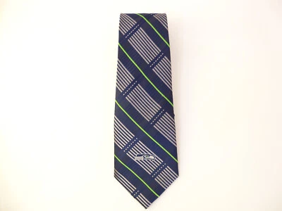 Seattle Seahawks NFL Official Striped Woven Polyester Neck Tie - Image 1 of 4