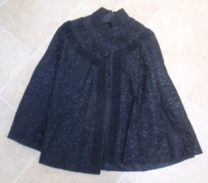 Victorian black crepe cape - original - Picture 1 of 7