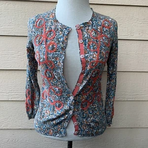 Anthropologie Guinevere Looped Buds Cardigan 3/4 Sleeve Casual Women Sweater S - Picture 1 of 4