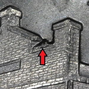 2016-P Harpers Ferry Roof Die Chip Error/Variety Cir Washington ATB Quarter - Picture 1 of 3