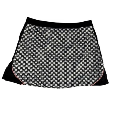 Tail Tech Black White Polka Dot Performance Athletic A Line Skirt Medium - Image 1 of 4
