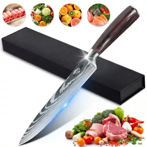8 Inch MDHAND Knife Kitchen Chef Knife Meat Stainless Steel Cooking Cutlery - Picture 1 of 13