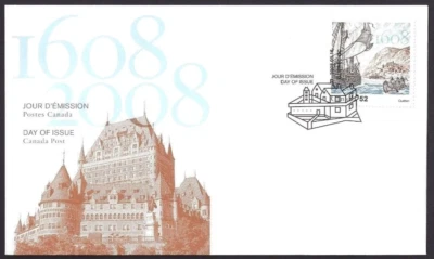 🍁Canada   #2269  "FOUNDING OF QUEBEC CITY"  Brand New 2008 First Day Cover - Image 1 of 2