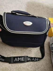 Vintage American Uni Small Luggage Carry On Travel Shoulder Overnight Bag New - Picture 1 of 12