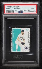 1989 St Vincent Rookies Stamps Randy Johnson PSA 9 MINT Rookie RC HOF