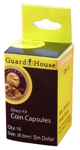 Guardhouse Small Dollar 26mm Direct Fit Coin Capsules, 10 pack - Picture 1 of 1
