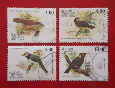 SRI LANKA 1993 Used Birds Mi 1033-6 Scott 1079-82 Yt 1026-9 Sg 1242-5 3261 - Image 1 of 2