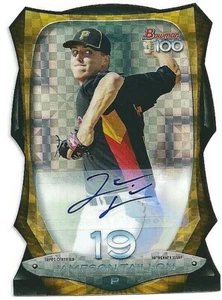 2013 Bowman Chrome JAMESON TAILLON Scouts Top 100 X-Fractor Die-Cut AUTO #16/24 - Picture 1 of 2