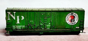 Northern Pacific RR 40' double Plug door boxcar NO NUMBER Athearn HO Weathered - Picture 1 of 6