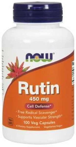 NOW Foods Rutin 450mg 100 Cápsulas Bioflavonoides Relacionados con Quercetina y Hesperidina - Imagen 1 de 2
