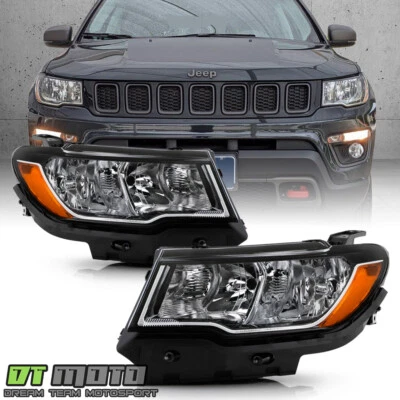 2017-2021 Jeep Compass [Halogen Model] OE Style Headlights Headlamps Left+Right - Image 1 of 4