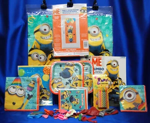 Minions Despicable Me Party # 12 Door Poster Napkins Plates Candles Game Invites - Picture 1 of 6