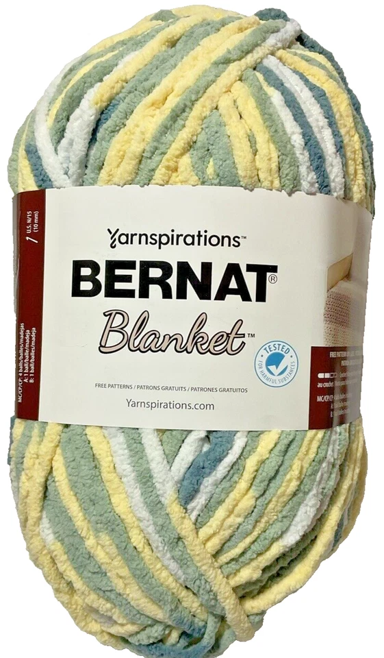Bernat Blanket Yarn 10.5oz Skein “Soft Sunshine Green” - Image 1 of 1