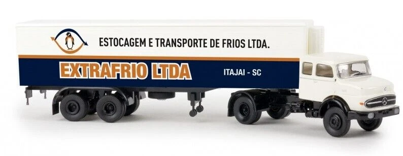 1:87 Scale Brekina 81112 Mercedes Benz LS1620 & Trailer - EXTRAFRIO LTDA - BNIB - Image 1 of 1