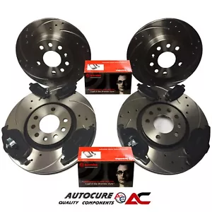 BMW 3 SERIES 325I SE E93 FRONT & REAR DRILLED GROOVED BRAKE DISCS & BREMBO PADS - Picture 1 of 1