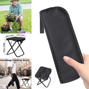 Compact Fold-Up Folding Chair Outdoor Camping Hiking Fishing Stool Zipper Packed - Picture 1 of 12